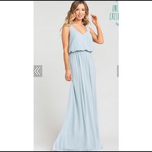 Kendall Maxi Dress - Steel Blue Chiffon